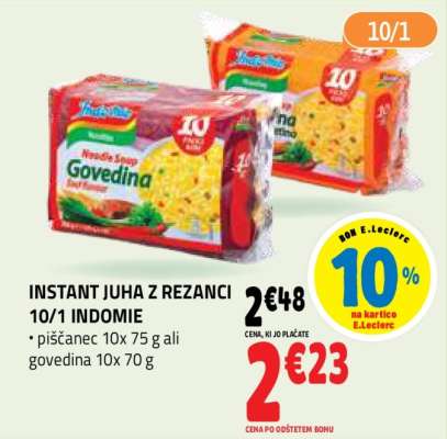 INSTANT JUHA Z REZANCI 10/1 INDOMIE