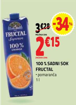 100% SADNI SOK FRUCTAL