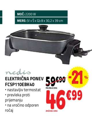 ELEKTRIČNA PONEV FCSP110EBK40