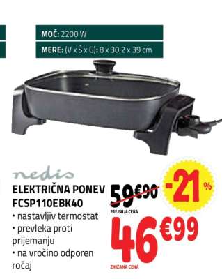 ELEKTRIČNA PONEV FCSP110EBK40