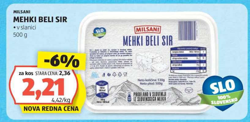 Milsani Mehki Beli Sir