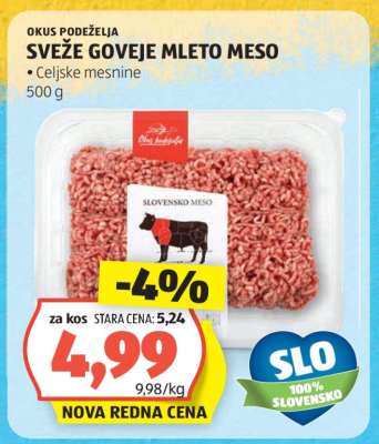 SVEŽE GOVEJE MLETO MESO