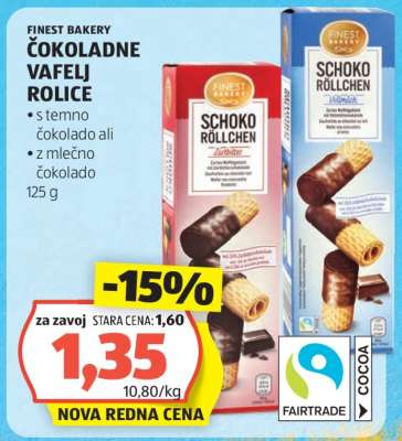 Čokoladne vafelj rolice