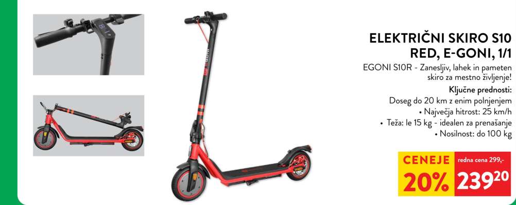 ELEKTRIČNI SKIRO S10 RED, E-GONI, 1/1