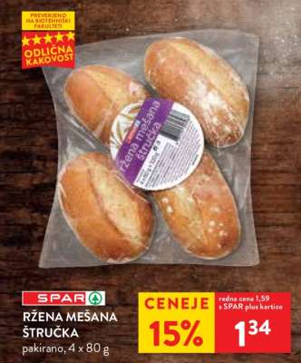 Ržena mešana štručka