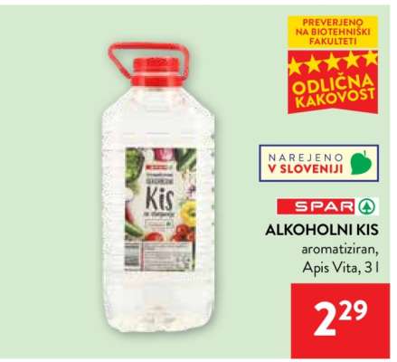 ALKOHOLNI KIS aromatiziran, Apis Vita, 3 l