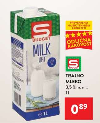 TRAJNO MLEKO