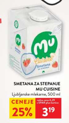 Smetana za stepanje MU Cuisine