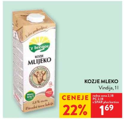 KOZJE MLEKO Vindija, 1l