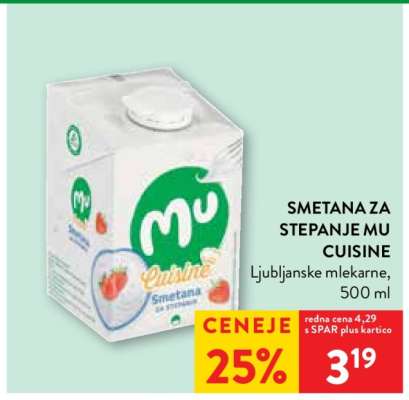 Smetana za stepanje MU Cuisine