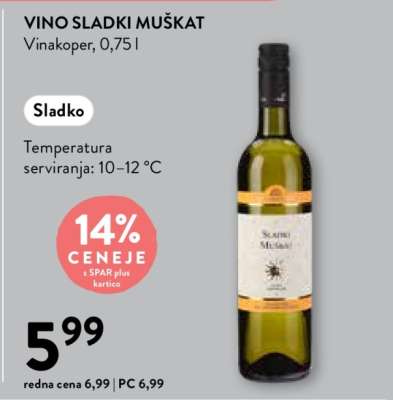 Vino Sladki Muškat