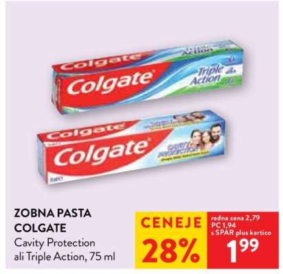 ZOBNA PASTA COLGATE