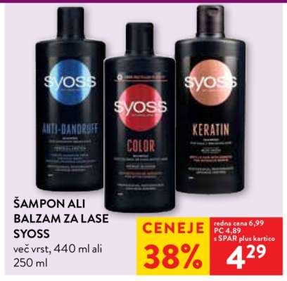 Šampon ali balzam za lase Syoss