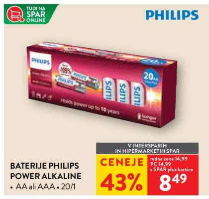 Baterije Philips Power Alkaline