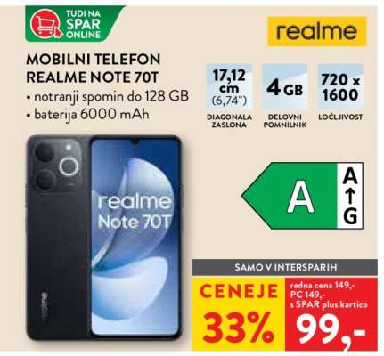 MOBILNI TELEFON REALME NOTE 70T