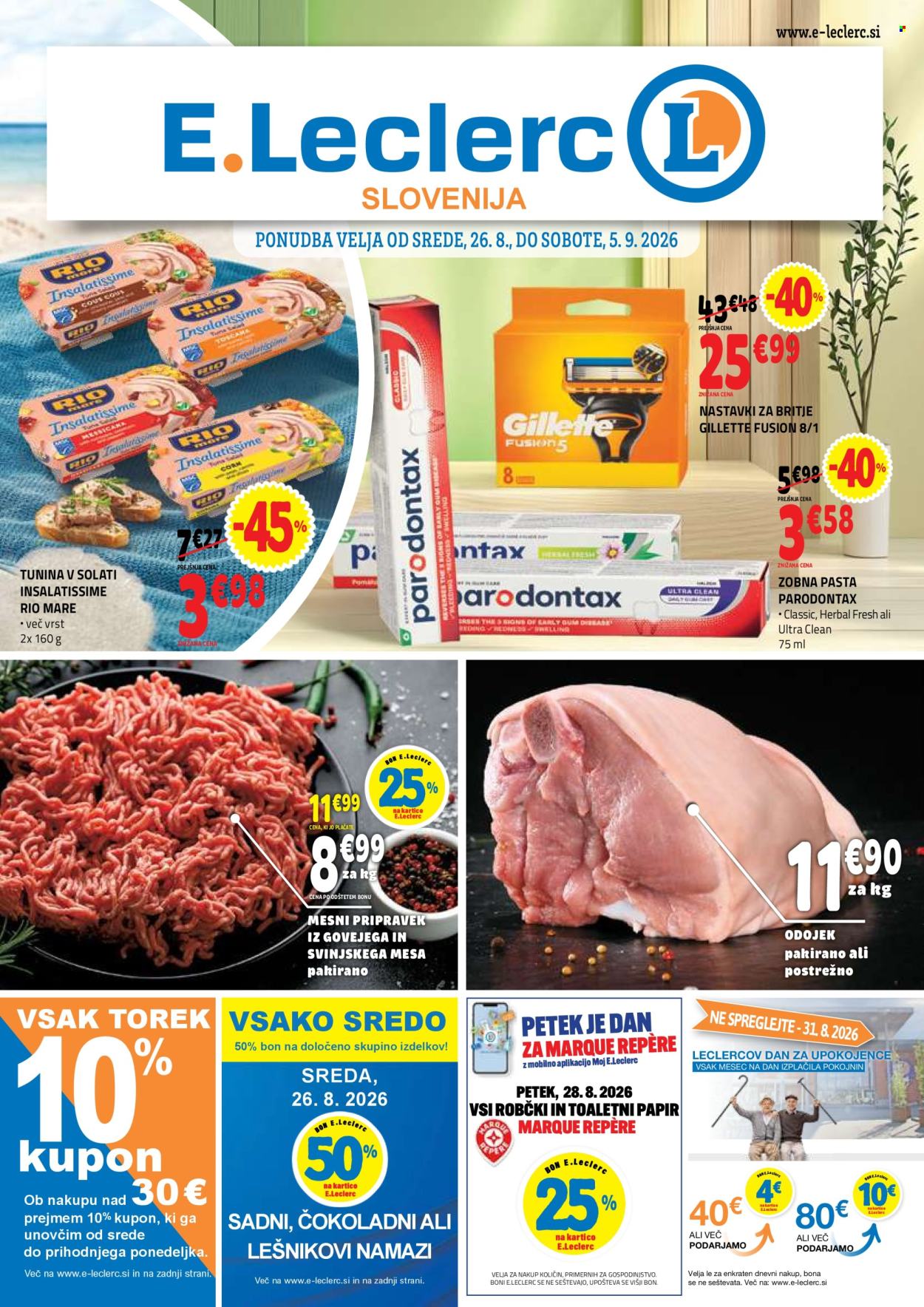 E.Leclerc katalog - 26.8.2026 - 5.9.2026. Stran 1