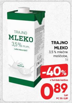 TRAJNO MLEKO