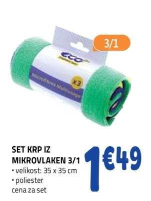 SET KRP IZ MIKROVLAKEN 3/1