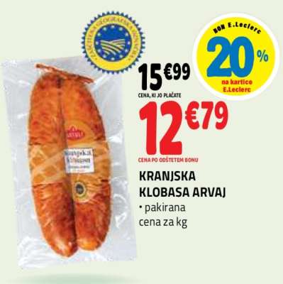 Kranjska klobasa Arvaj