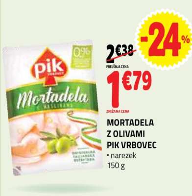 Mortadela z olivami PIK Vrbovec