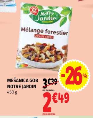 Mešanica gob Notre Jardin