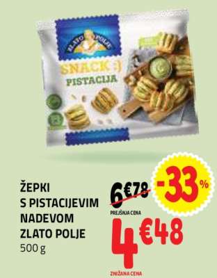 ŽEPKI S PISTACIJEVIM NADEVOM ZLATO POLJE