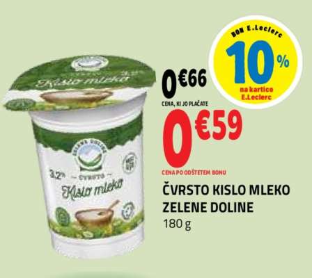 Čvrsto kislo mleko Zelene Doline
