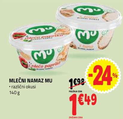 Mlečni namaz MU