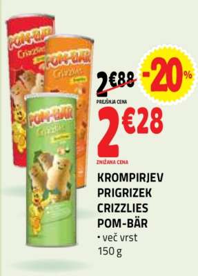 KROMPIRJEV PRIGRIZEK CRIZZLIES POM-BÄR