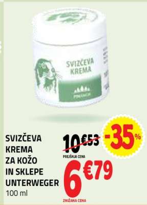 SVIZČEVA KREMA ZA KOŽO IN SKLEPE UNTERWEGER