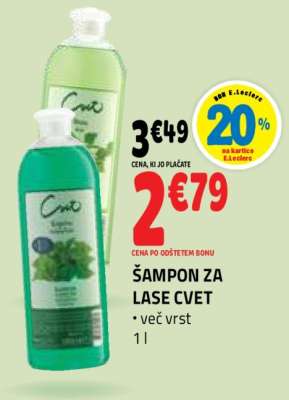 Šampon za lase Cvet