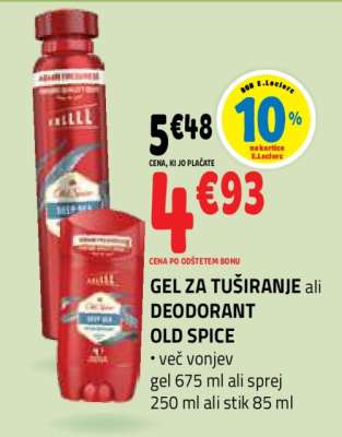 GEL ZA TUŠIRANJE ali DEODORANT OLD SPICE