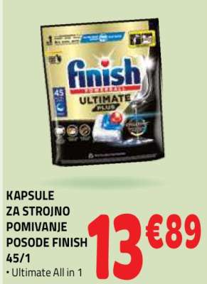 KAPSULE ZA STROJNO POMIVANJE POSODE FINISH