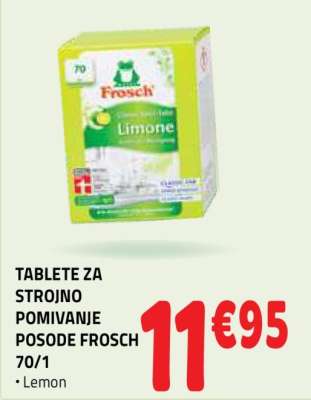 TABLETE ZA STROJNO POMIVANJE POSODE FROSCH 70/1