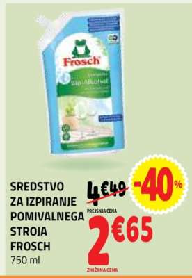 SREDSTVO ZA IZPIRANJE POMIVALNEGA STROJA FROSCH