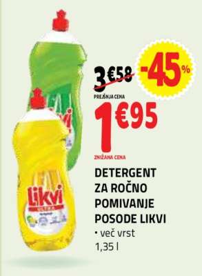 DETERGENT ZA ROČNO POMIVANJE POSODE LIKVI