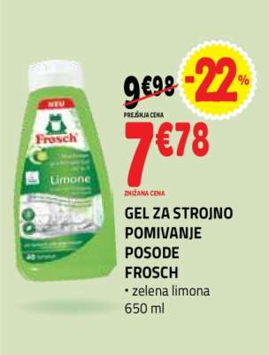 Gel za strojno pomivanje posode Frosch