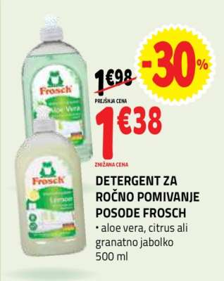 Detergent za ročno pomivanje posode Frosch