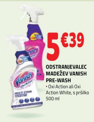 ODSTRANJEVALEC MADEŽEV VANISH PRE-WASH