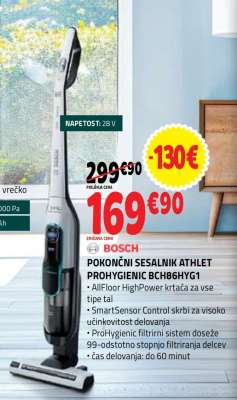 Pokončni sesalnik Athlet ProHygienic BCH86HYG1