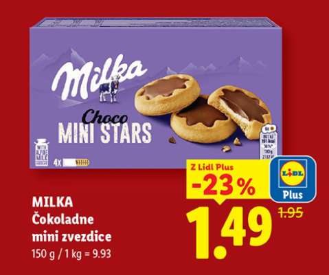 MILKA Čokoladne mini zvezdice