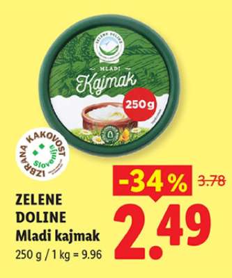 ZELENE DOLINE Mladi kajmak