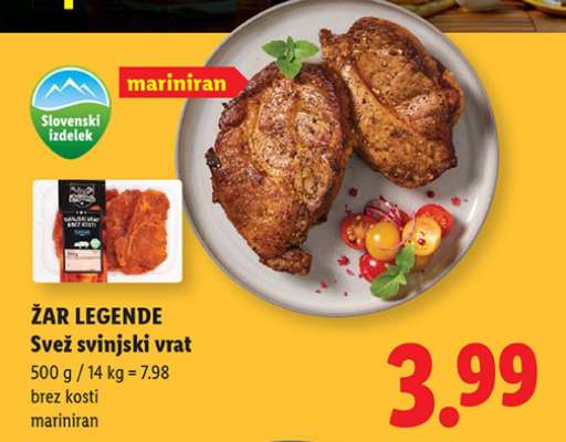 ŽAR LEGENDE Svež svinjski vrat