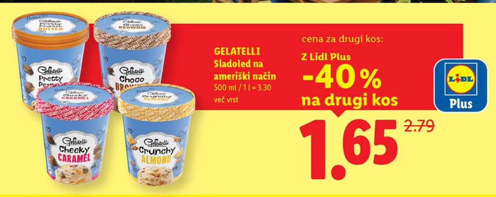 Gelatelli Sladoled na ameriški način