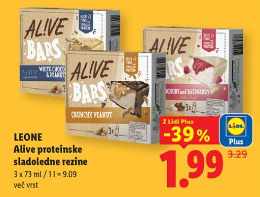 LEONE Alive proteinske sladoledne rezine