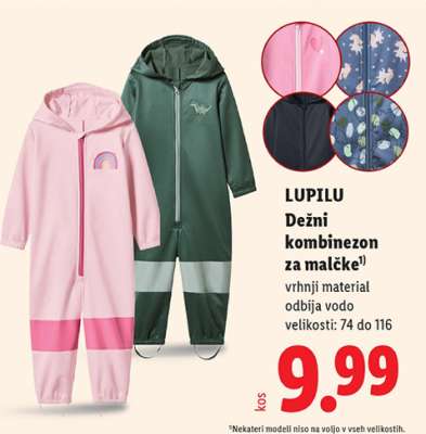 LUPILU Dežni kombinezon za malčke