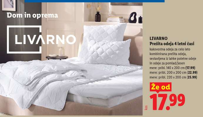 LIVARNO Prešita odeja 4 letni časi