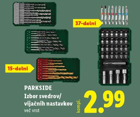 PARKSIDE Izbor svedrov/vijačnih nastavkov