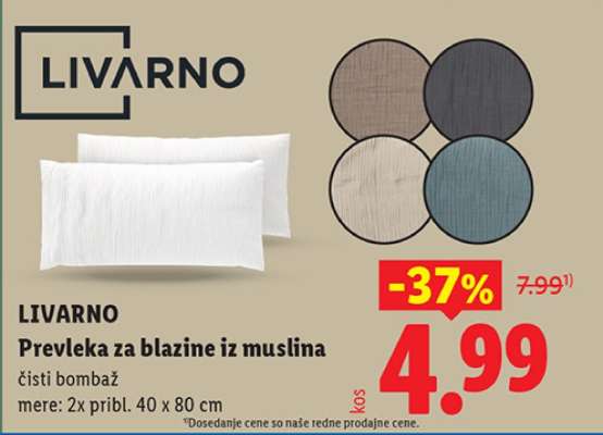 LIVARNO Prevleka za blazine iz muslina
