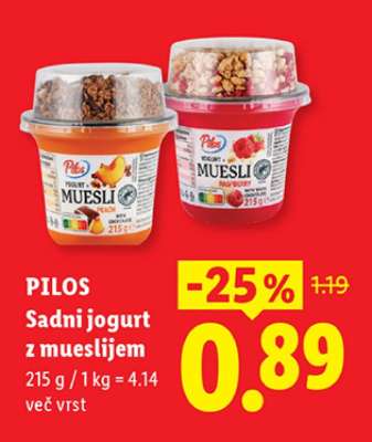PILOS Sadni jogurt z mueslijem